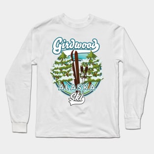 Girdwood Alaska ski logo Long Sleeve T-Shirt